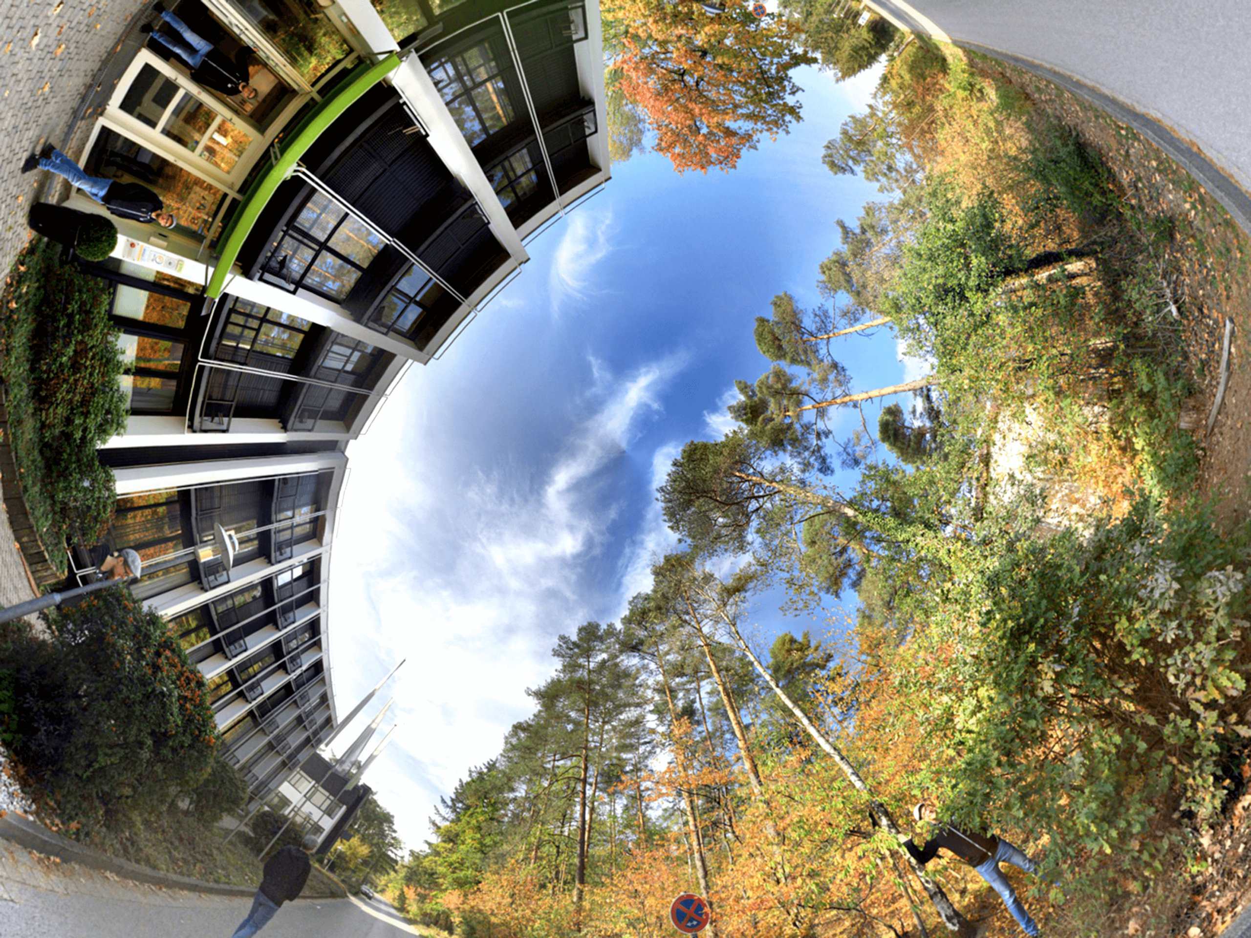 Kugelpanorama-Darstellung einer 360-Grad-Aufnahme, Foto: Haus Neuland e.V.