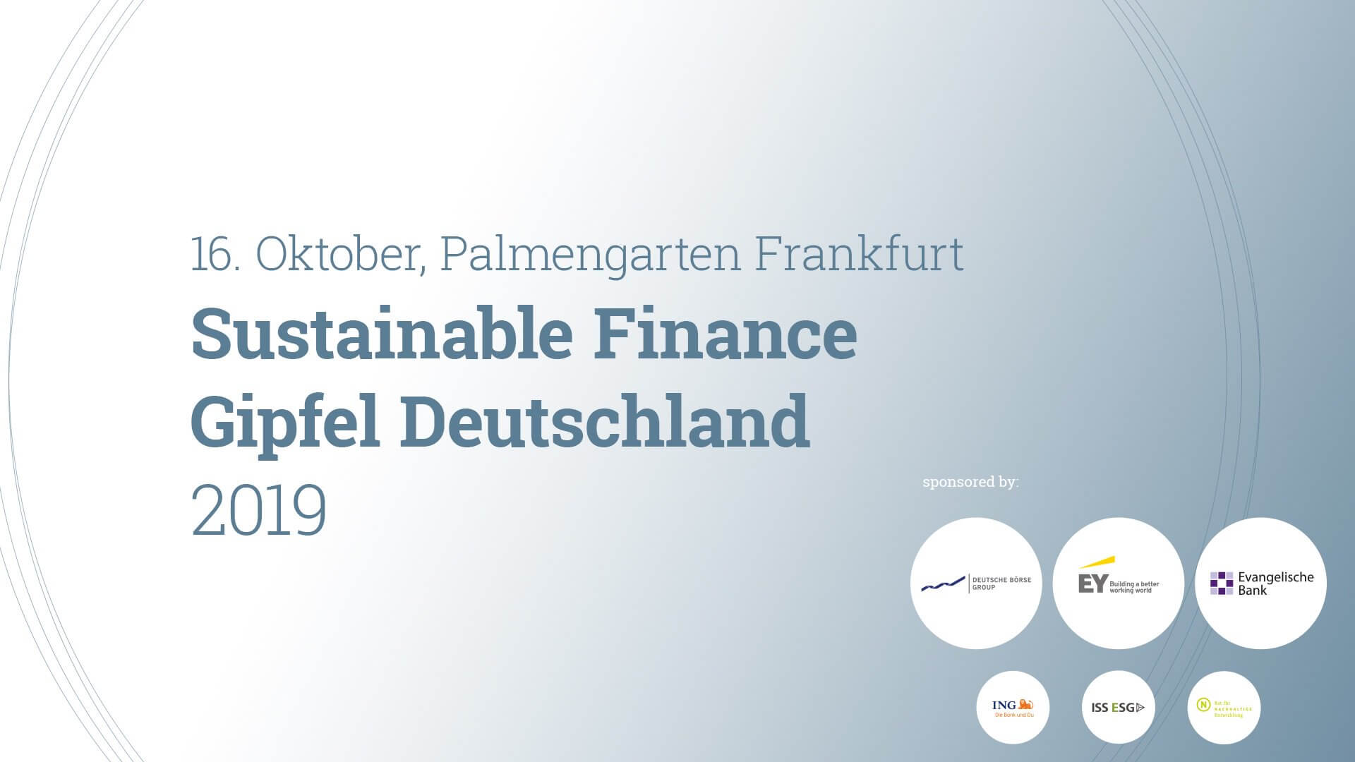 Der RNE war Partner des Dritten Sustainable Finance Gipfels am 16. Oktober 2019