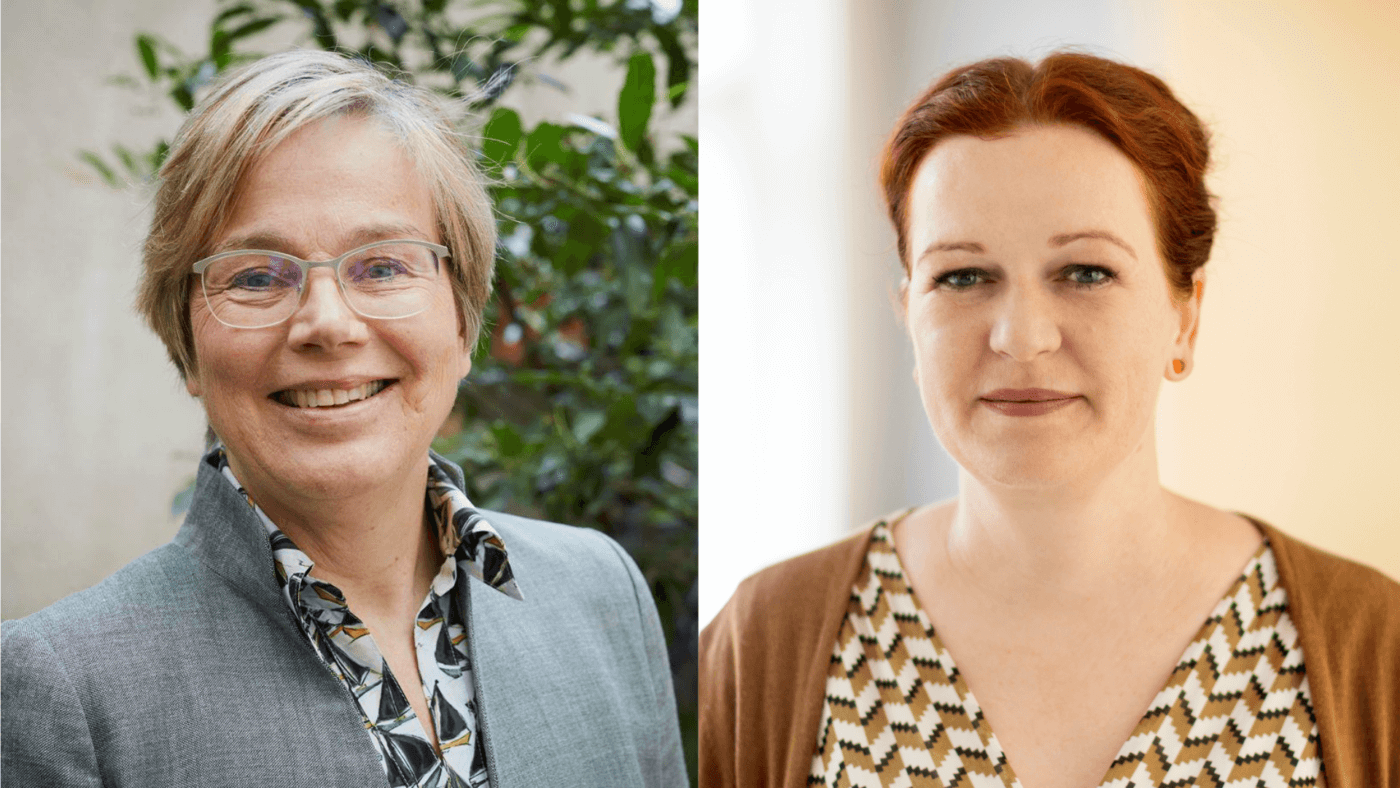 Fotocollage von (links) Frau Welskop-Deffaa, Präsidentin der Caritas und (rechts) Katja Dörner, Ratsmitglied und Oberbürgermeisterin der Bundesstadt Bonn. DCV/Monika Keiler und RNE/Andreas Weiss