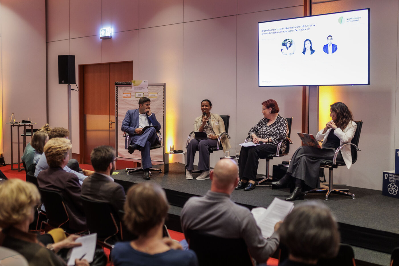 Thematic Forum 4 ‘Urgent financial reforms’ at the 23rd Annual Conference of the German Council for Sustainable Development on 8 October 2024 in Berlin. Photo: photothek © RNE